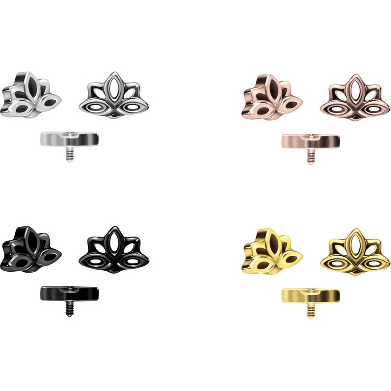 PIERCINGLINE Titanium Screw Attachment with External Thread 0.9 mm Lotus