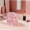 Baluue Cute Heart Design Mini Cosmetic Bag Fuzzy Travel Coin