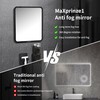 Fog Free Shower Mirror 8×7 Inches, Rotatable Bathroom Anti-Fog Mirror