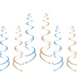 Pack of 30 Swirl Decorative Planet Spiral Garland Foil Ceiling Hanger Planet Spiral Decoration for Birthday, Wedding, New Year's Eve or Carnival Party Decoration