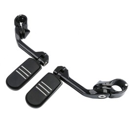 TCMT 32mm 1 1/4" Highway Engine Guard Bar Highway Footpegs Mount Kit Fits For Harley Touring Road King Street Glide Road Glide Electra Glide Softail Sportster Dyna with 1.25" Engine Guards