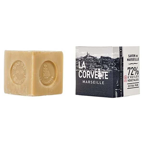 La Corvette, Marseille Extra Pure Soap Cube in Cardboard Box 300 g