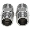 Bxian 2PCS 304 Stainless Steel G1/2 to G1/2 Male Shower
