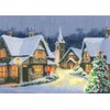 Christmas Village, 28 count Evenweave Cross Stitch Kit