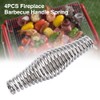 SYCOOVEN 4 Pcs BBQ Spring Handle, Stainless Steel Smoker Handle