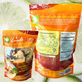 Dried Mixed Aroma Tom Yum Soup Base set (Galangal, Lemongrass, Chili, Ma-Krud leaf) for Thai stye spicy cooking Tom Kha Kai, Tomyum Kung, Total NW. 5.6 Oz. or 160 gram.