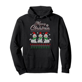 Meowy Catmas Cat Ugly Christmas Sweater Cat Christmas Jumper Hoodie