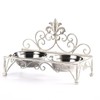 Oligsky Iron Dog Cat Bowls Elevated - Dog Cat Food