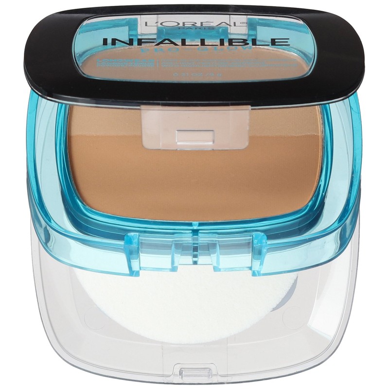 L'Oréal Paris Infallible Pro Glow Pressed Powder, Sand Beige, 0.31