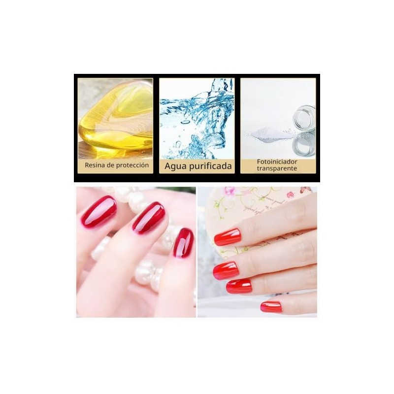Vishine Esmalte de uñas de larga duración, base + top