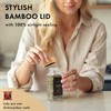 EDELHAUS® Square Spice Jars with Bamboo Wooden Lid (Pack of