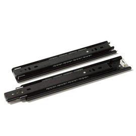 Btibpse Drawer Slide 10 Inch Ball Bearing Full Extension Slide Rail Black Pair