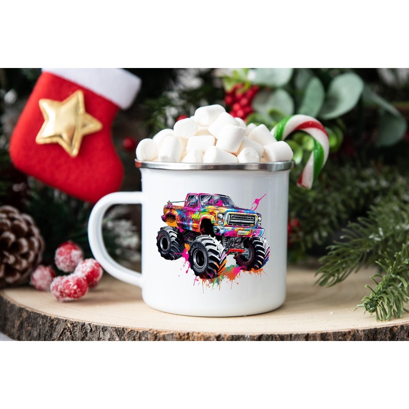 MAXIKIWI - Langlebiger Emaille-Kaffee- oder Teetasse für den Innen- und