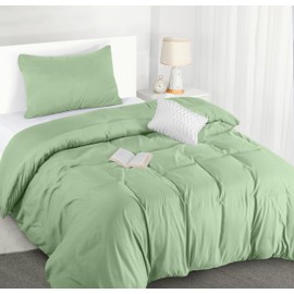Utopia Bedding Single Duvet Cover Set - Soft Microfibre Polyester Duvet Cover with Pillow case - Bedding Quilt Cover Set (Sage)
