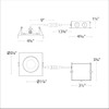 WAC Lighting Lotos 4in LED Square Adjustable Recessed Light 5-CCT