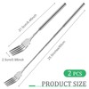 2pcs Extendable Fork, 8.7 to 25.43 Inch Telescopic Fork, Retractable
