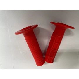 MOTORHEADTOYS MX VINTAGE STYLE RED 1/2 WAFFLE GRIPS SUZUKI RM RMZ PE SP RMX TM DR DS TC 7/8"