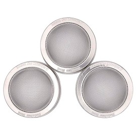 3 Pack Rust Proof Sprouting Lids for Wide Mouth Mason Jars by Mason Jar Lifestyle - Curved For Better Airflow - 316 Stainless Steel - One Piece Design…