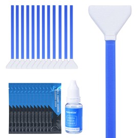 JP1073Visionkids Camera Cleaning Supplies, Full Size Sensor Swabs, 0.9 inch (24 mm), 12 Pack + 15ml Cleaner Set for Sensors, Cleaning Sticks, Maintenance Supplies, Cleaning Supplies, Compatible with SLR Cameras