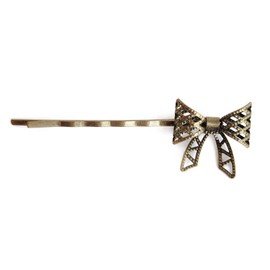 axy 4 x Vintage Hair Clips Bronze Coloured Hair Clip (Group 2)