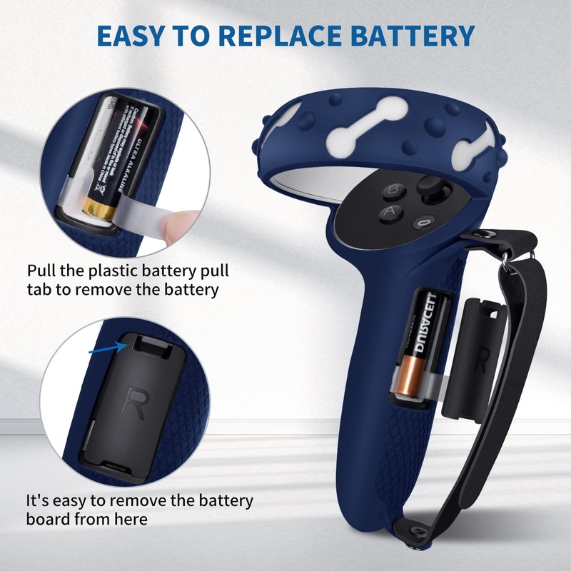 Controller Grips for Oculus Quest 2, Extended Silicone VR Grips