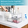 Vtopmart 2 Pack Small Clear Stackable Storage Drawers,Acrylic Bathroom Makeup