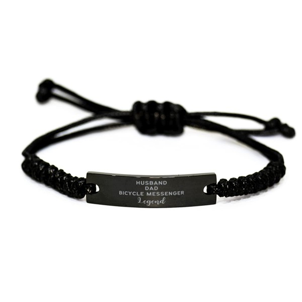 Mugart Bicycle Messenger, Husband Dad Bicycle Messenger Legend Bracelet Gifts