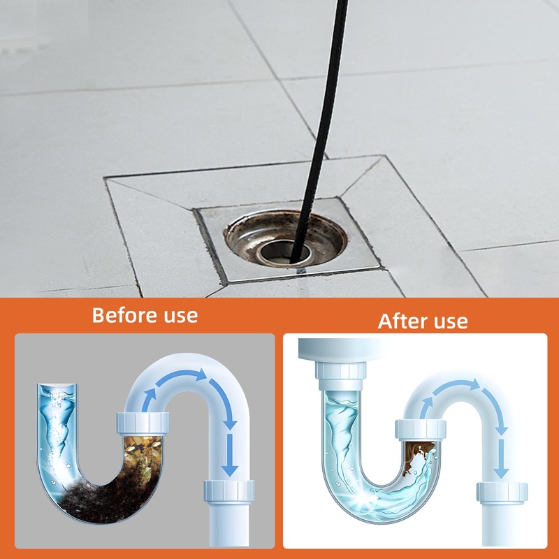 Sewer Jetter Kit for Pressure Washer, 100FT Drain Cleaner Hose