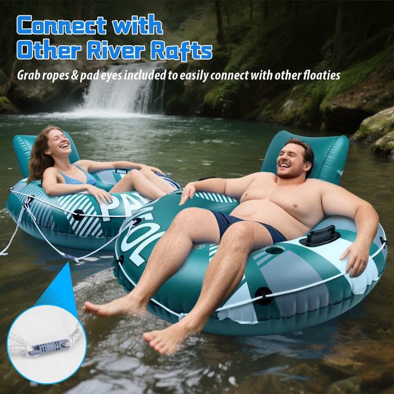 Pool Float Adult, 53" Inflatable River Tube Float, River Tubes