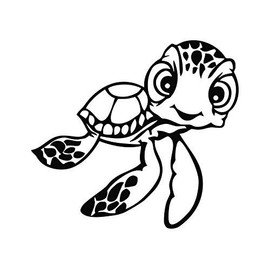 Squirt The Sea Turtle from Finding Nemo Decal Sticker by Universal Tagline