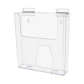 Marketing Holders 4 Pack Slatwall Magazine Brochure Rack 8.5 Inch Wide Literature Holder Clear Acrylic Slot Wall Magazine Brochure Displays for Salons Medical Facility Library Realtors Office