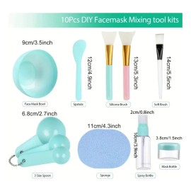 Pzs Bowl Preparación Mascarilla Facial Brochas Frasco