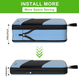 UNTIFUL 6 Set Travel Organizer Cubes for Travel Essentials Compression Packing Cubes for Suitcases Violet Blue and Black