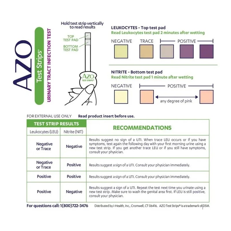 Azo Tiras De Análisis Para La Infección Vías Urinarias 3