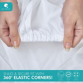 King Size Fitted Sheets Only - Deep Pocket White Sheets Bulk 6 Pack for Home, Air Bnb Essentials, Massage Table, Hospital Bed - Made of Microfiber Fabric for Soft Feel