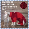 Adjustable Calming Suit Cat Clothes with Zipper, Anxiety Jacket Vest,
