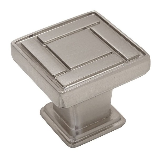 Cosmas® 7155SN Satin Nickel Square Cabinet Hardware Knob - 1-1/8
