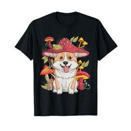 Corgi Dog Cottagecore frog Aesthetic Men Women Graphic T-Shirt