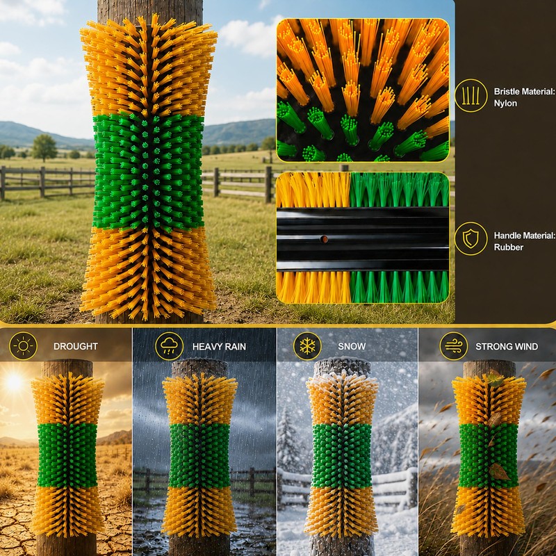 Bionic Curve Livestock Scratching Brush for Cattle, Cows, Goats, Horses
