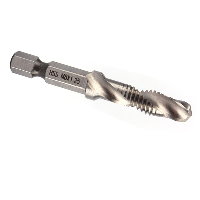 KooingTech M8 HSS 1/4 Inch Hex Shank Drill, Hexagonal Handle