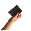 FIONCCI Women's Genuine Leather Wallet Small with Zippers - Card
