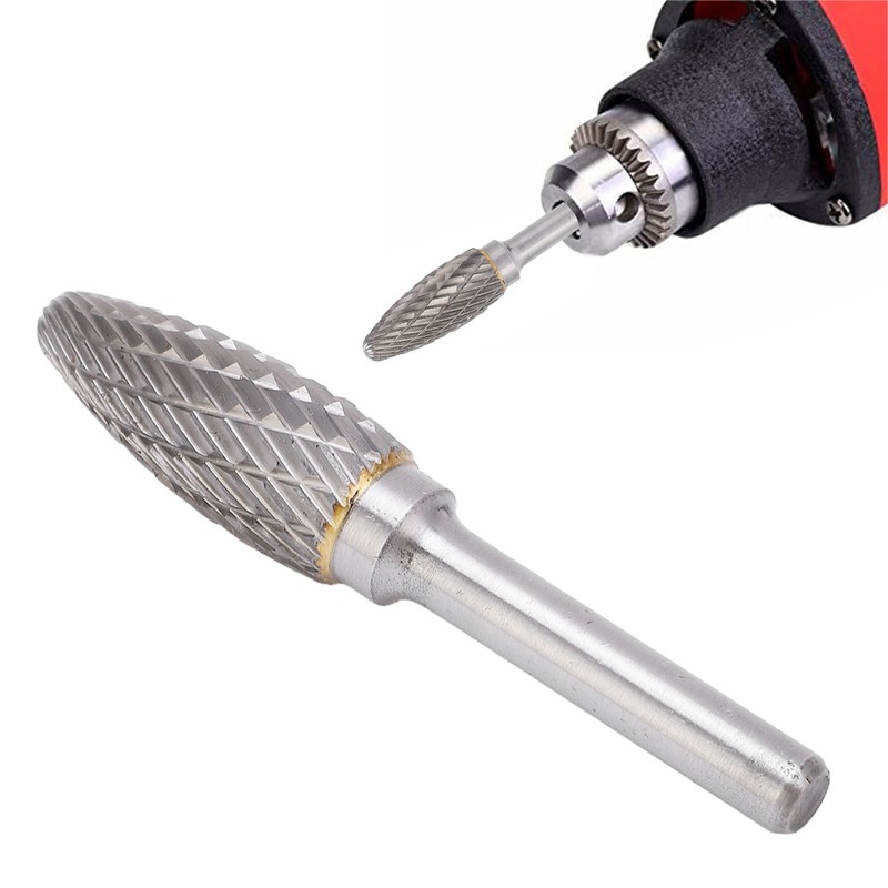 Double Cut Carbide Burr Rotary File Tree Shape Multipurpose for