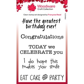 Woodware Clear Stamps 3"X4"-Singles Extra Birthdays FRM073