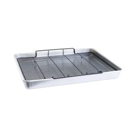 Nordic Ware Extra Large Oven Crisping Baking Tray, with Rack, Silver