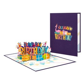 Happy Birthday Pop-Up Card,3D Flamingo Happy Birthday Card for Family,Friends