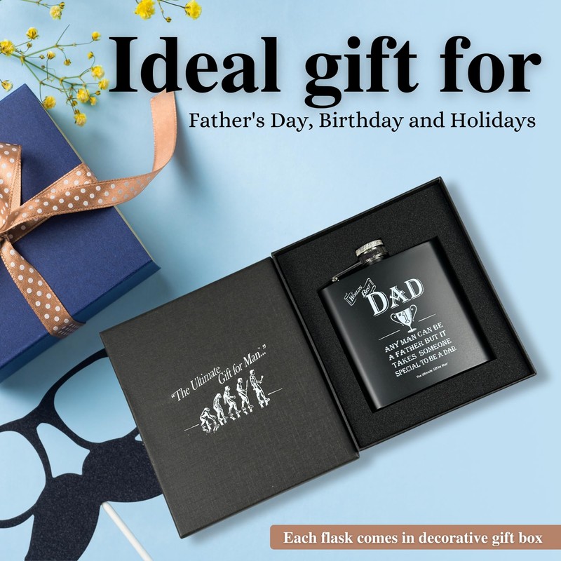 Arora Ultimate Gift for Man 8868 Dad Hip Flask, Multicolour,