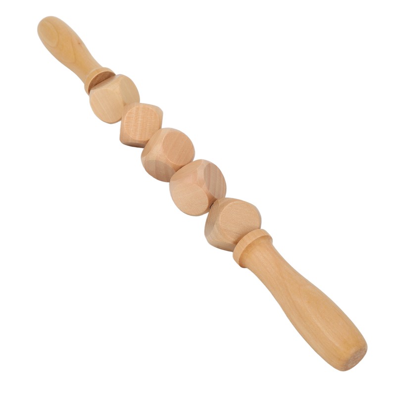 Fascia Massage Roller Meridian Dredgin Wooden Scraping Rods with 5pcs