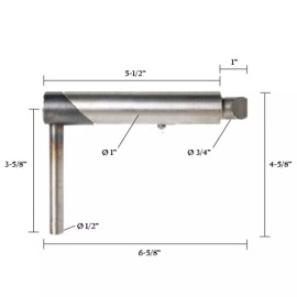 Hardware Store 6" Left Slam Action Gate Latch Spring Loaded Angled Pin Grease Zerk