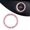 FSTURIOS Bling Crystal Double Rhinestone Car Engine Start Ring Decals,