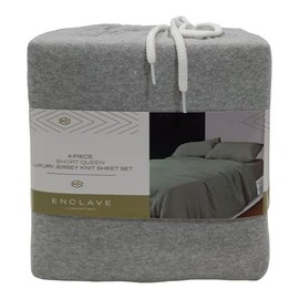 Enclave Luxury Jersey Knit Sheet Set for Home or RV - 4 Piece Set, Soft and Comfortable Bed Sheets for a Cozy Night's Sleep